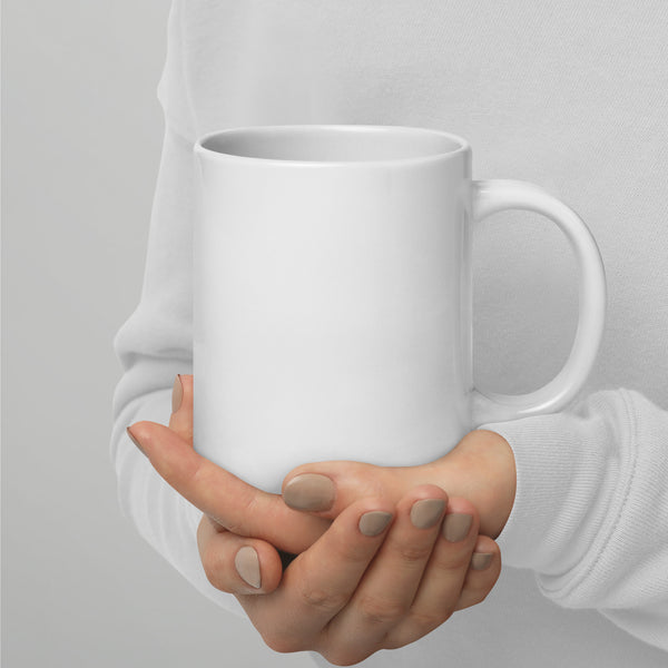 White glossy mug